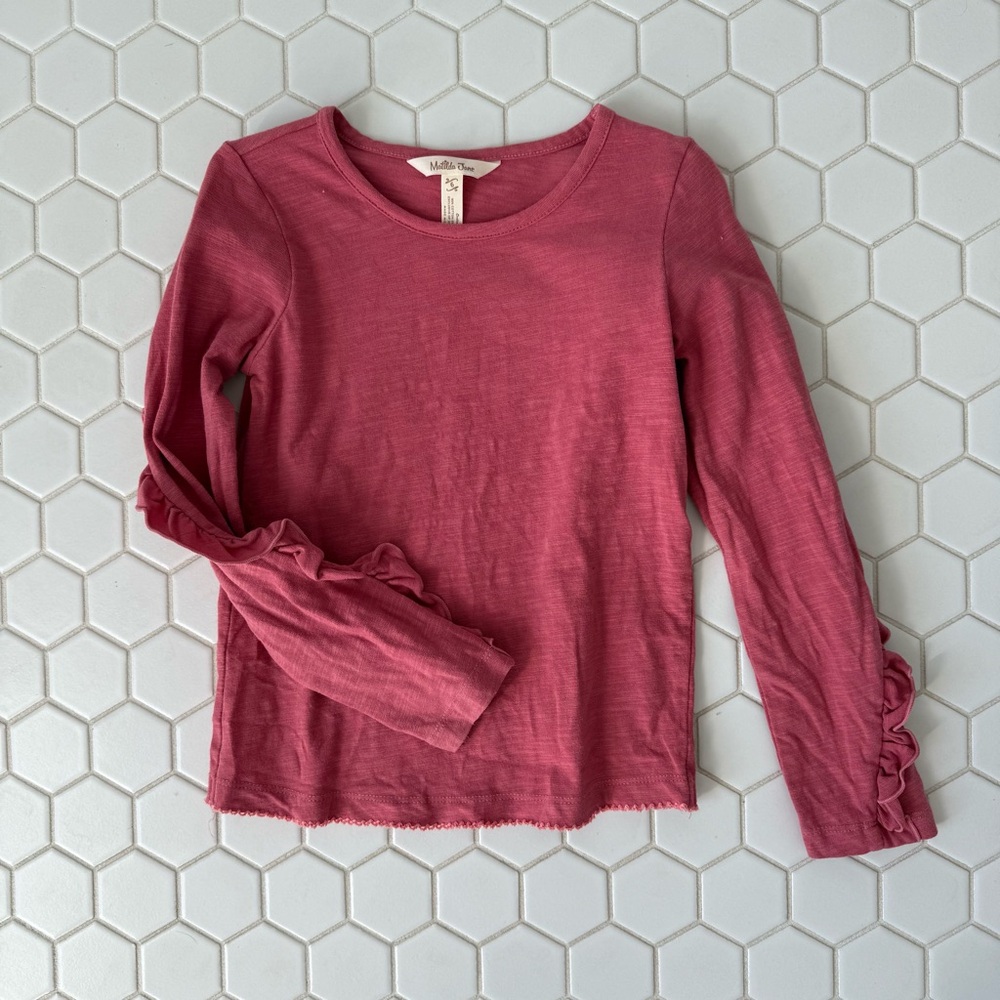Matilda Jane raspberry ruffle tee